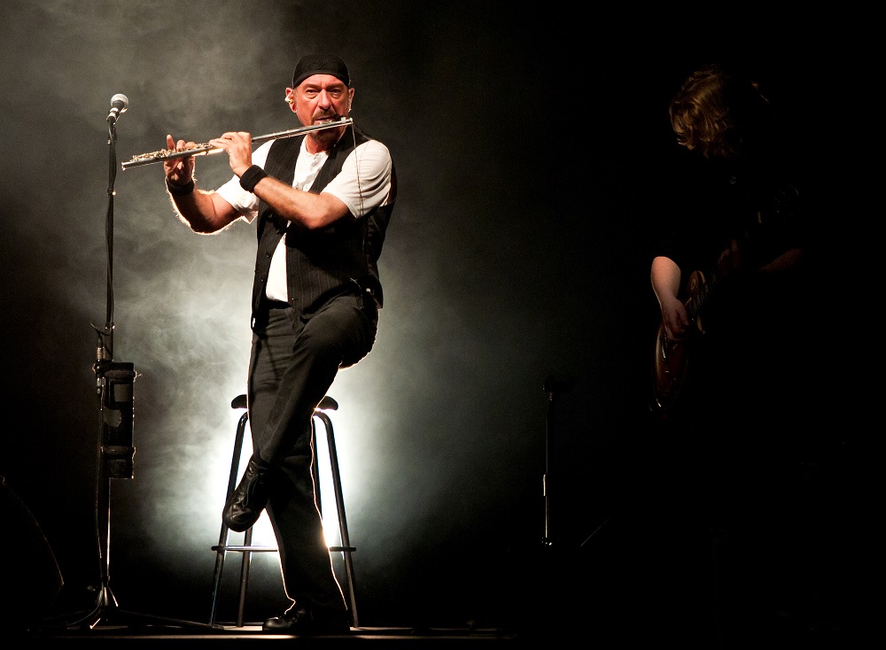 Ian Anderson of Jethro Tull on stage, 1970. Photo by Michael